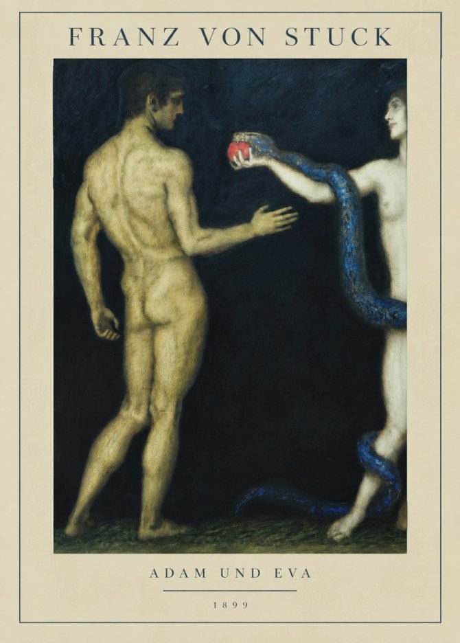 Franz von Stuck Adam Und Eva No2 - Affiche