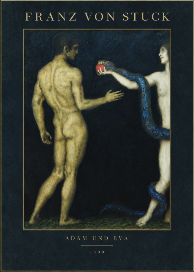 Franz von Stuck Adam Und Eva No3 - Affiche