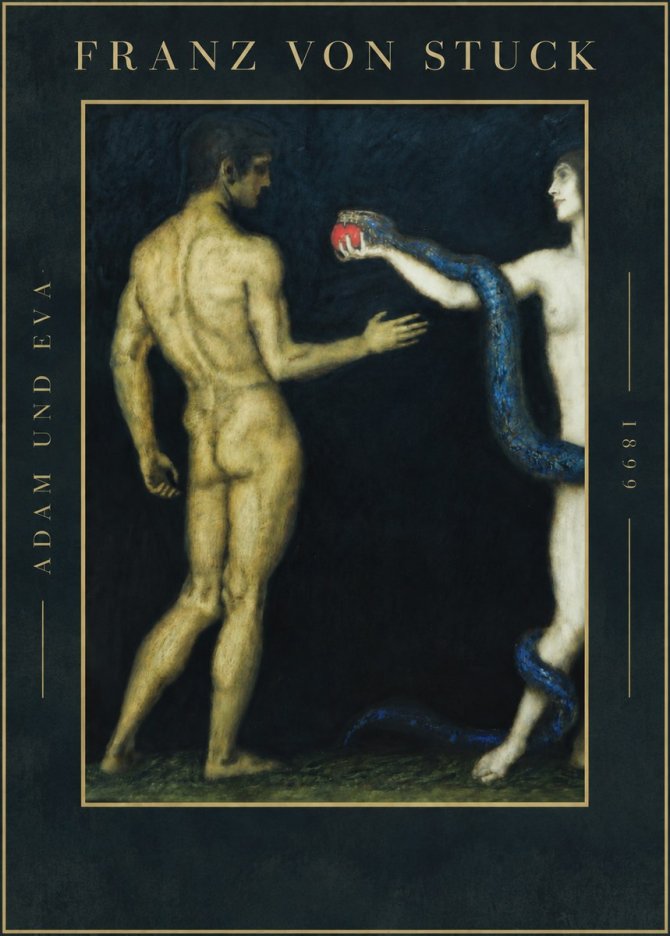 Franz von Stuck Adam Und Eva No4 - Affiche