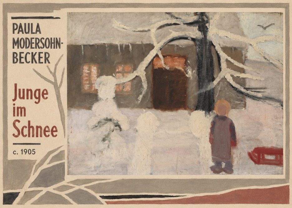 Paula Modersohn-Becker Junge Im Schnee No2 - Affiche