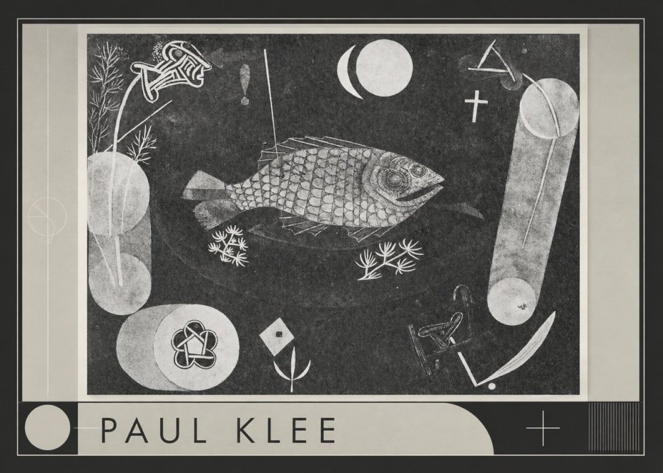 Paul Klee Abstract Fish No1 - Affiche