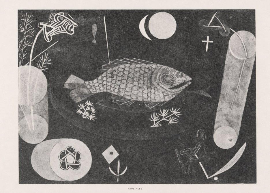 Paul Klee Abstract Fish No6 - Affiche