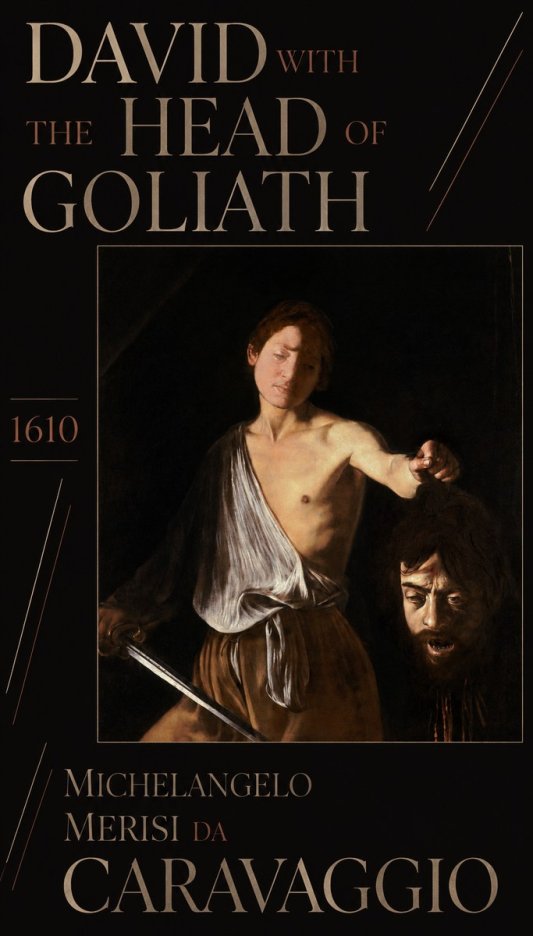 Michelangelo Merisi da Caravaggio David with the Head of Goliath III No5 - Affiche
