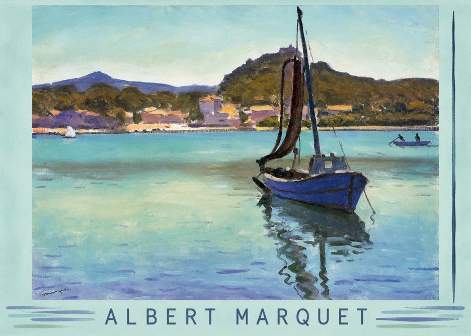 Albert Marquet Blue Boat in the Harbor No3 - Affiche