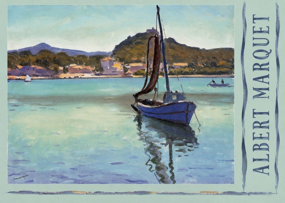 Albert Marquet Blue Boat in the Harbor No5 - Affiche