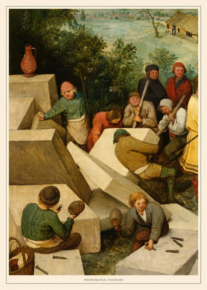 Pieter Bruegel The Tower of Babel V No6 - Affiche