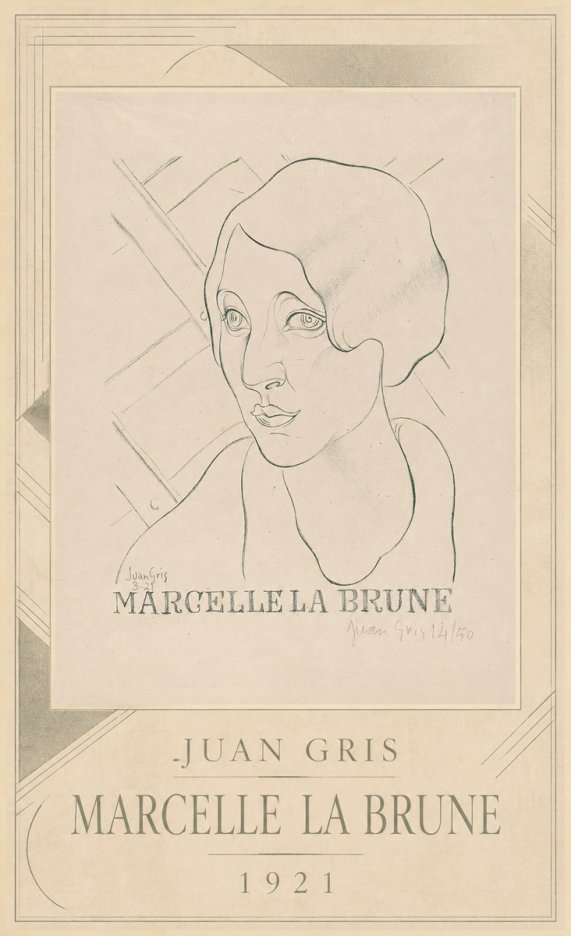 Juan Gris Marcelle La Brune II No3 - Affiche
