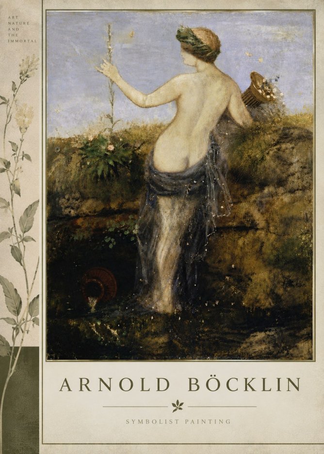Arnold Böcklin Nymph in a Spring Forest No5 - Affiche