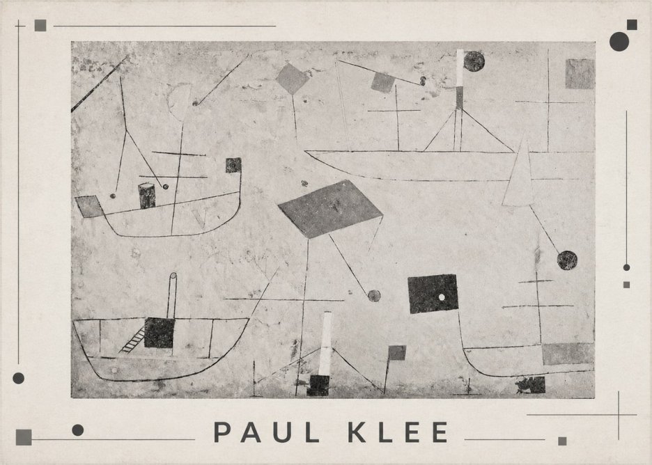 Paul Klee Seascape with Boats No1 - Affiche