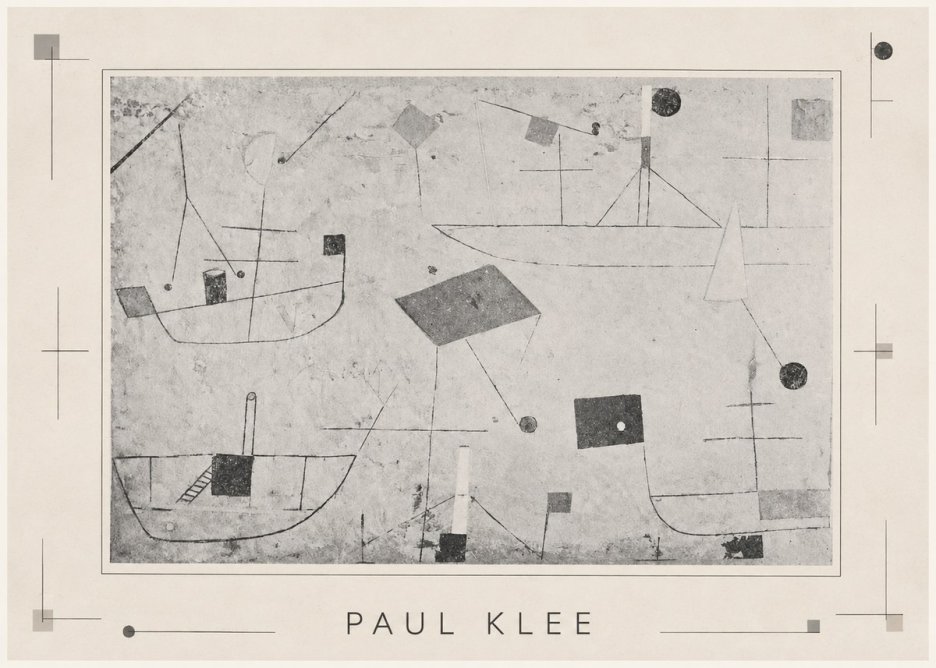 Paul Klee Seascape with Boats No3 - Affiche