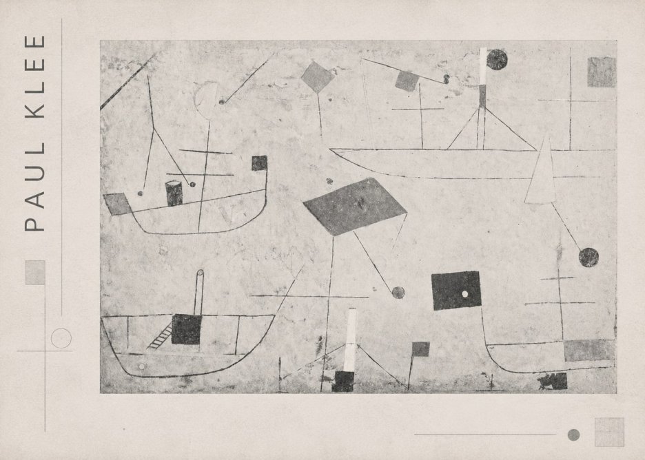 Paul Klee Seascape with Boats No4 - Affiche