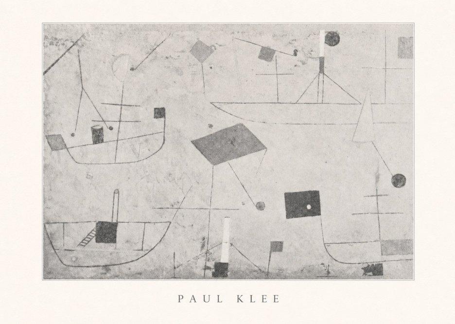 Paul Klee Seascape with Boats No5 - Affiche