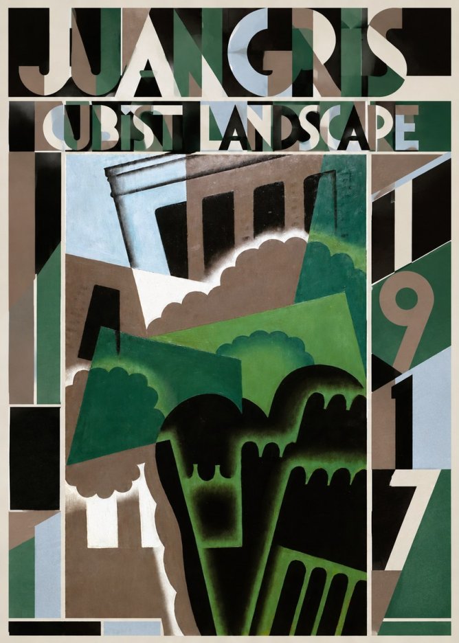 Juan Gris Cubist Landscape No5 - Affiche