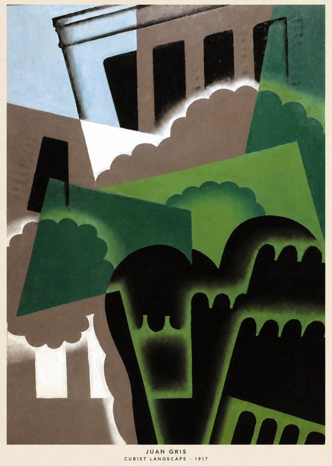 Juan Gris Cubist Landscape No6 - Affiche