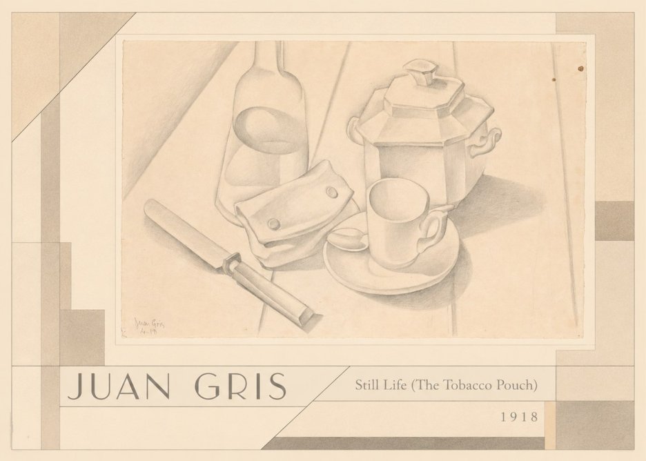 Juan Gris Still Life (the Tobacco Pouch) No4 - Affiche