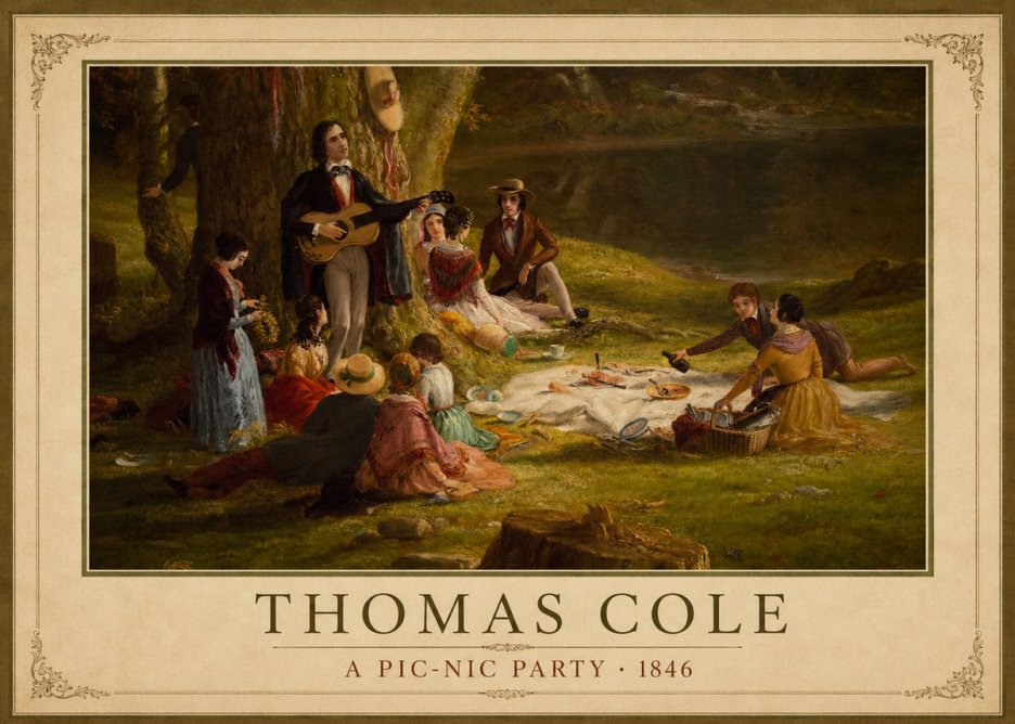 Thomas Cole A Pic-nic Party No3 - Affiche