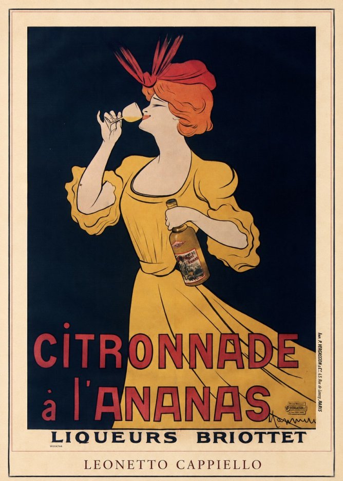 Leonetto Cappiello Citronnade À L'ananas No4 - Affiche