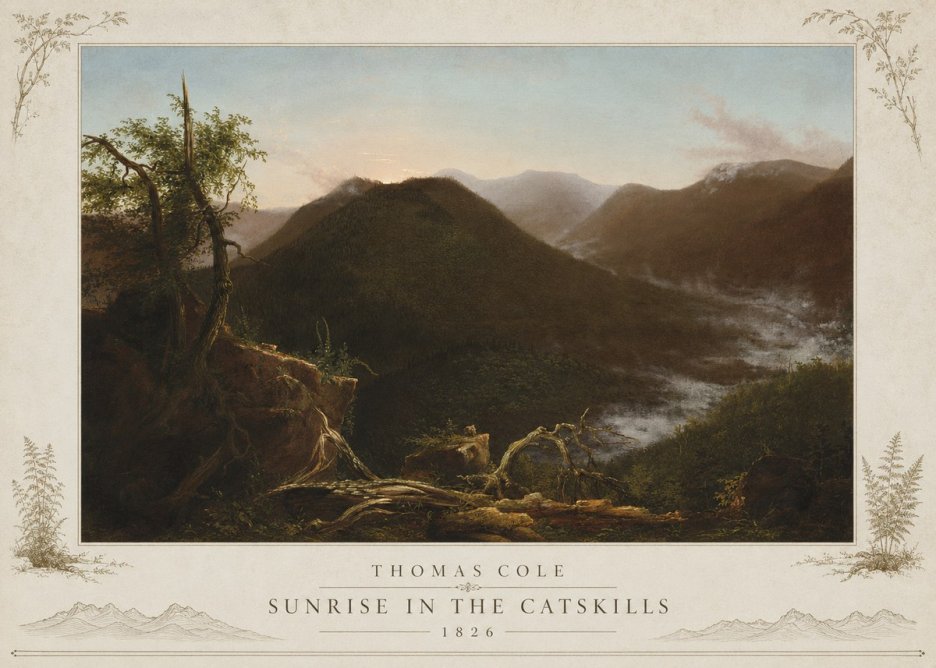 Thomas Cole Sunrise in the Catskills I No5 - Affiche