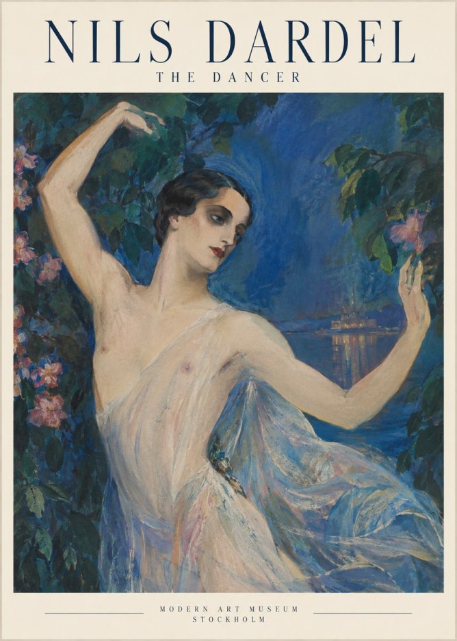 Nils Dardel The Dancer No1 - Affiche