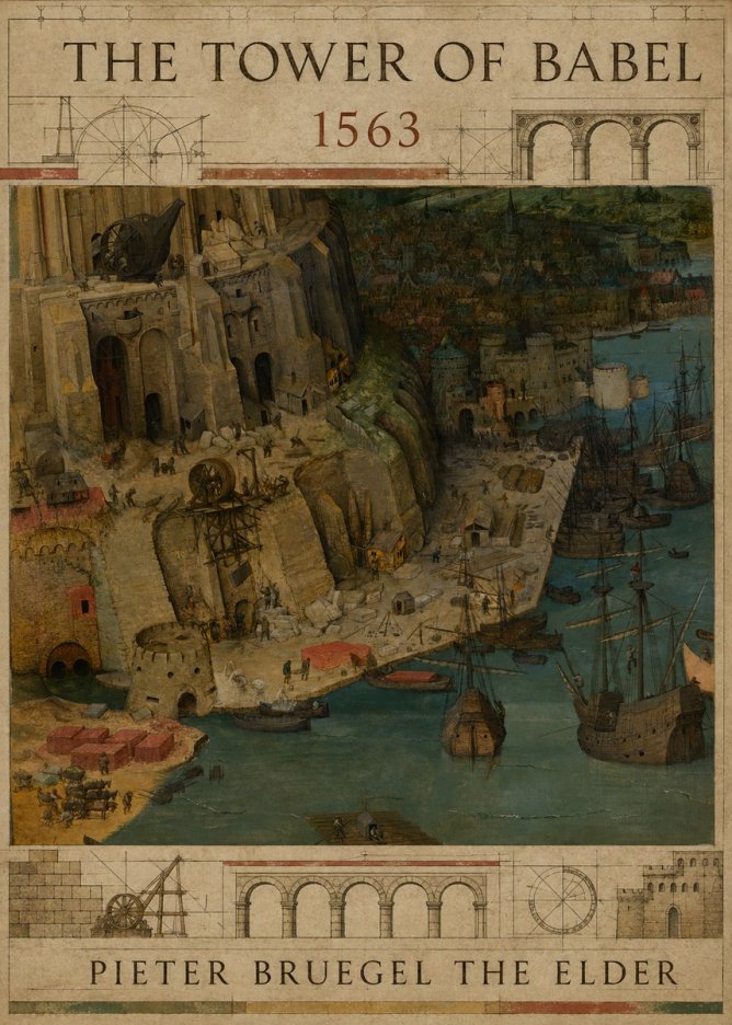 Pieter Bruegel The Tower of Babel VI No2 - Affiche