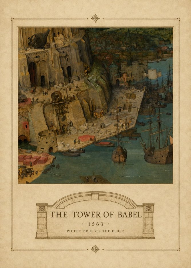 Pieter Bruegel The Tower of Babel VI No4 - Affiche
