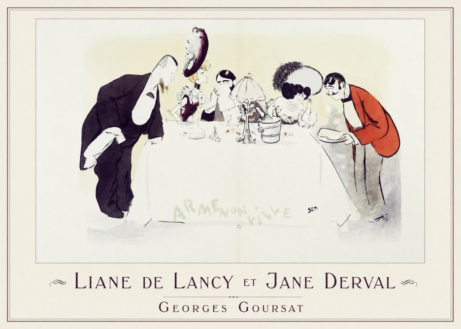 Georges Goursat Liane De Lancy Et Jane Derval No1 - Affiche