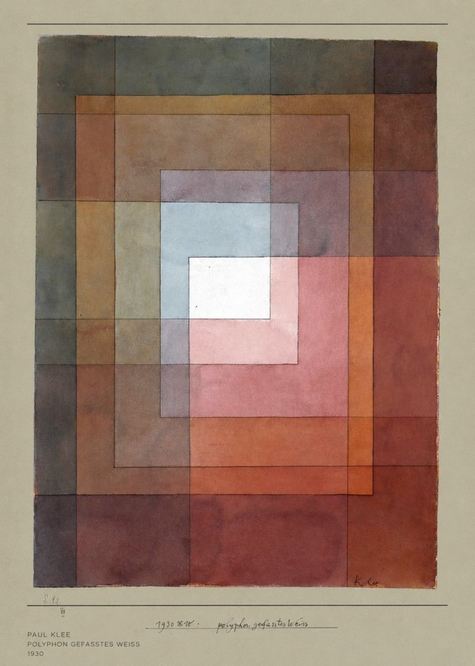Paul Klee Polyphon Gefasstes Weiss No5 - Affiche