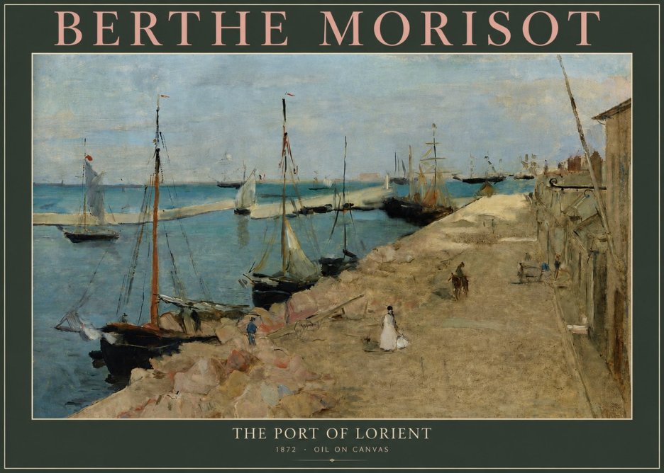 Berthe Morisot The Port of Lorient No3 - Affiche