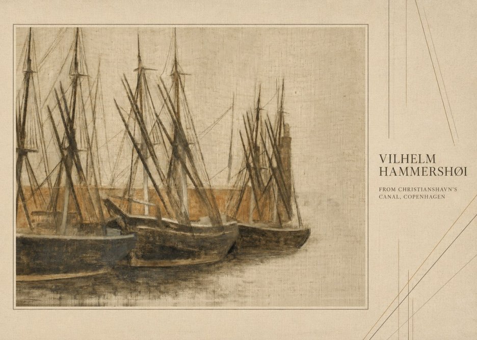 Vilhelm Hammershøi From Christianshavn's Canal, Copenhagen No4 - Affiche