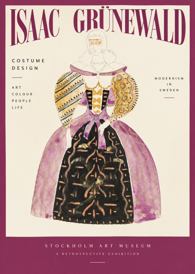 Isaac Grünewald Costume Design V No3 - Affiche