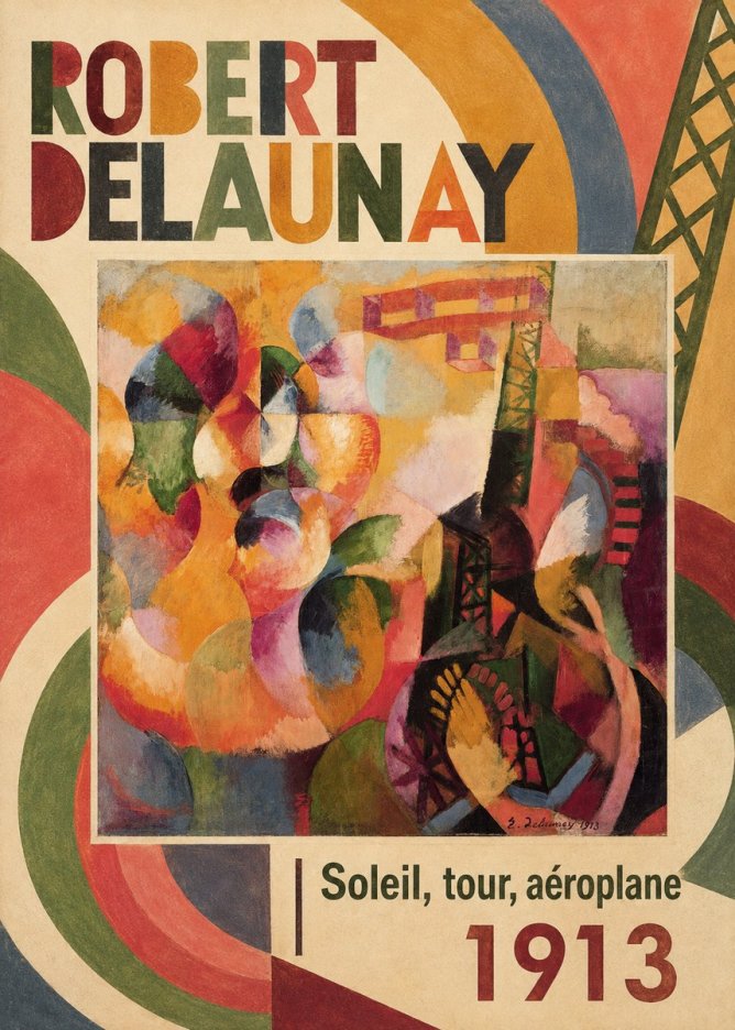 Robert Delaunay Soleil, Tour, Aéroplane No2 - Affiche