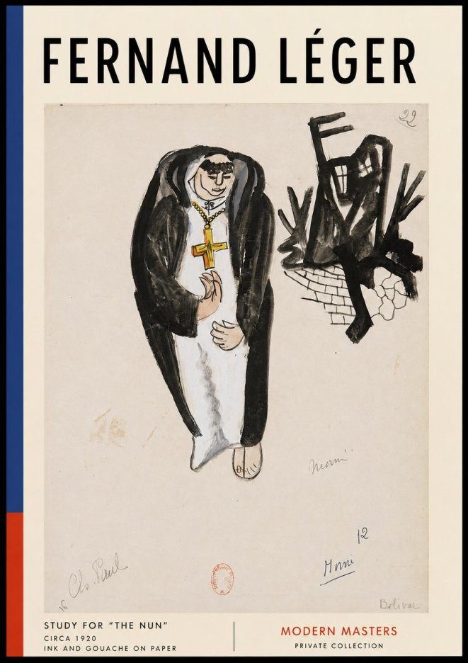 Fernand Léger Study for "the Nun" No3 - Affiche