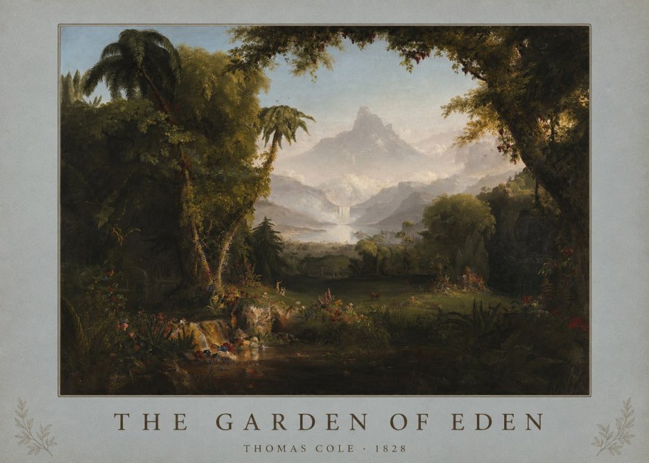Thomas Cole The Garden of Eden I No3 - Affiche