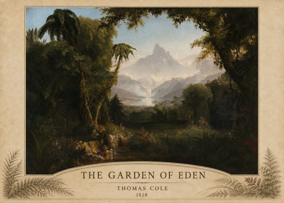 Thomas Cole The Garden of Eden I No5 - Affiche