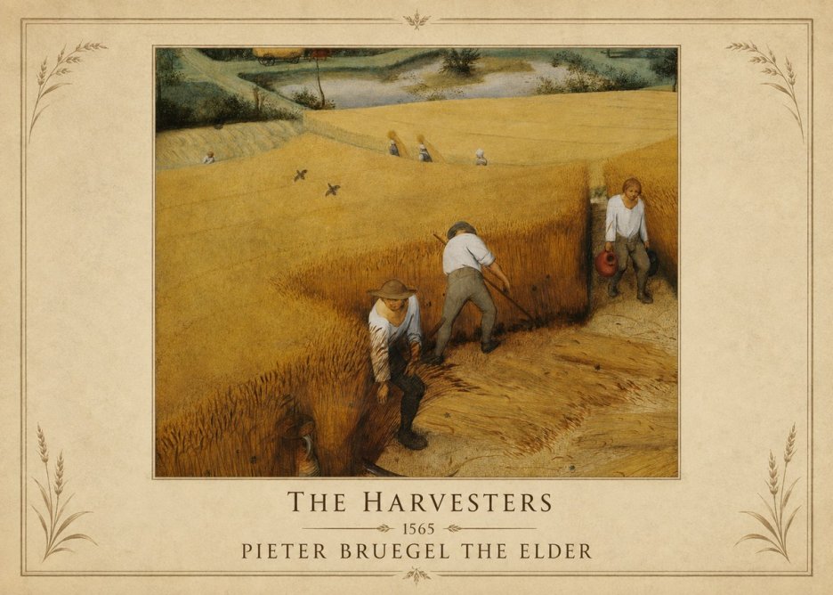 Pieter Bruegel The Harvesters IV No1 - Affiche