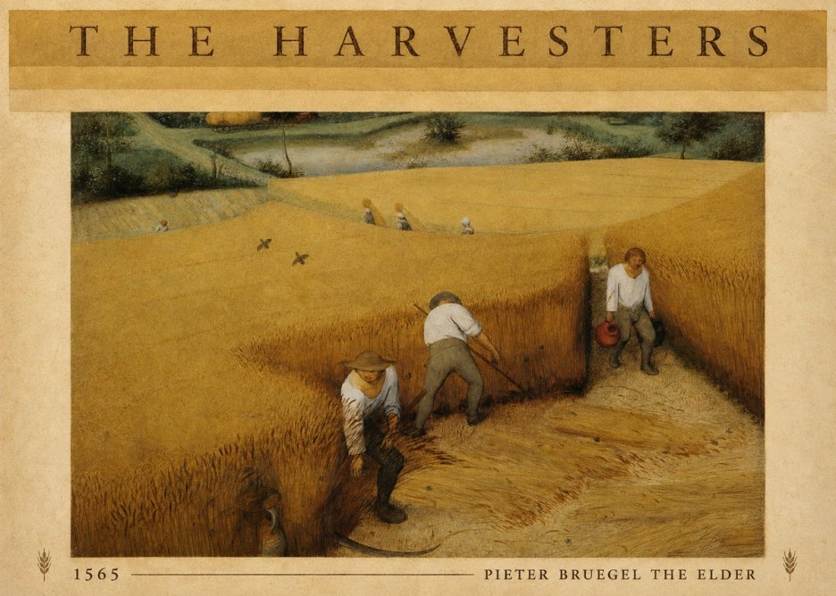 Pieter Bruegel The Harvesters IV No6 - Affiche