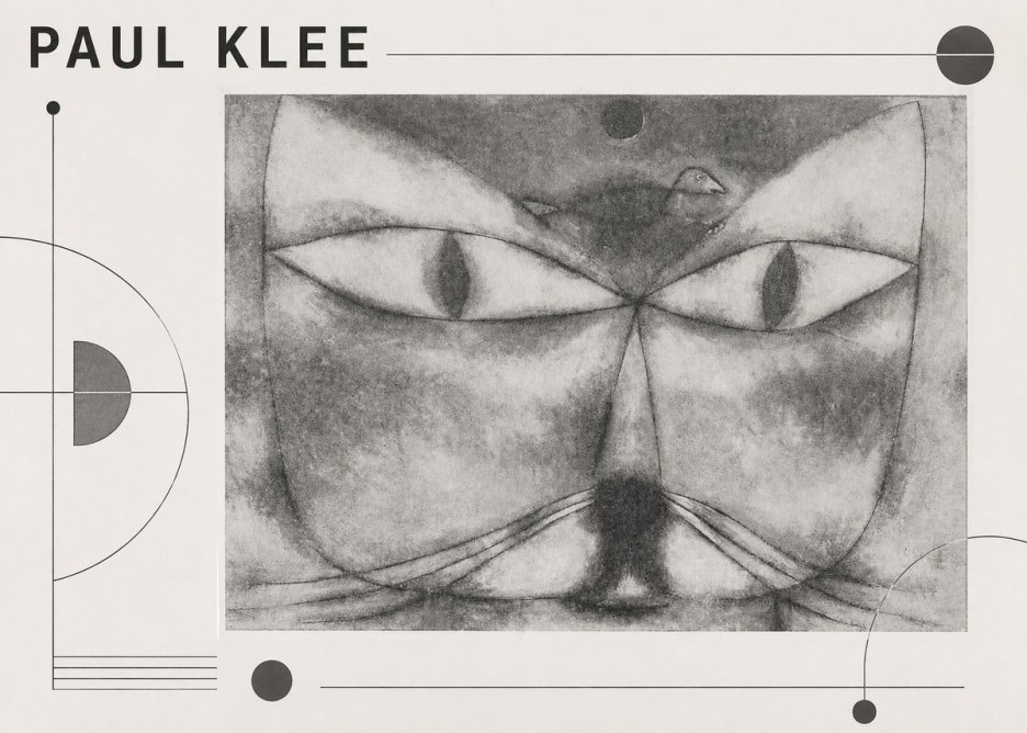 Paul Klee Cat and Bird No3 - Affiche