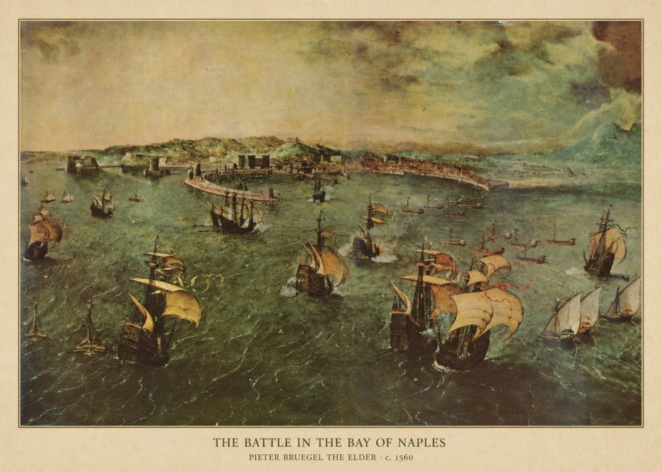 Pieter Bruegel The Battle in the Bay of Naples No4 - Affiche