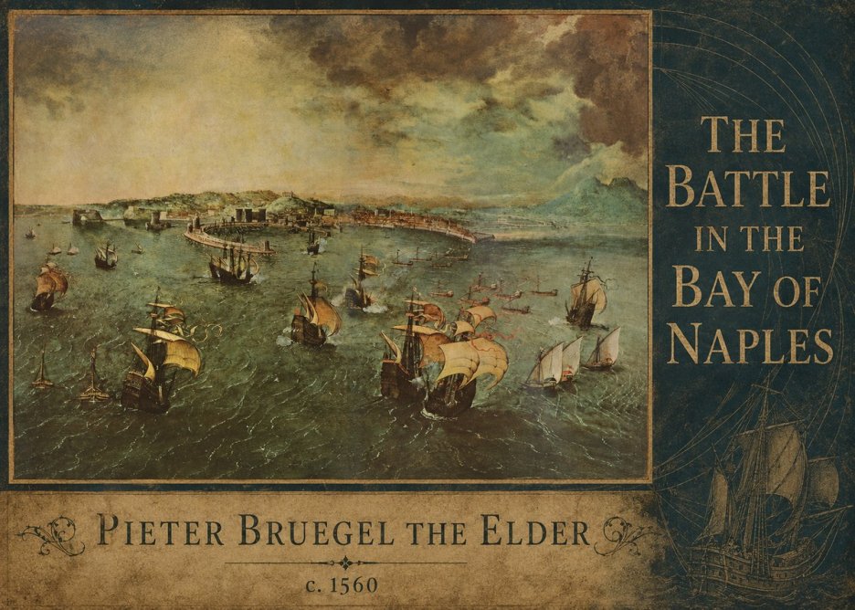 Pieter Bruegel The Battle in the Bay of Naples No5 - Affiche