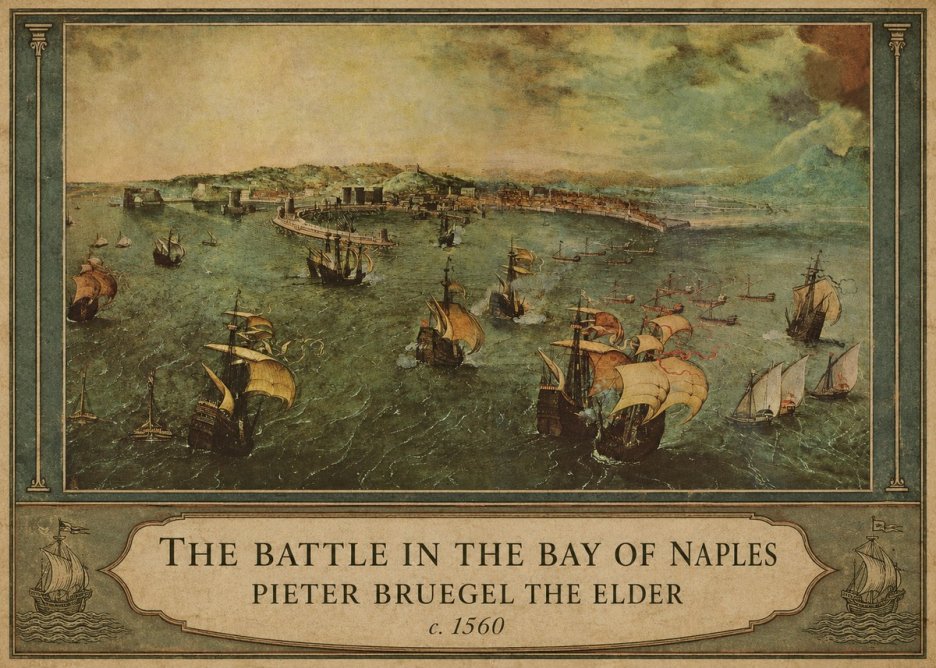 Pieter Bruegel The Battle in the Bay of Naples No6 - Affiche