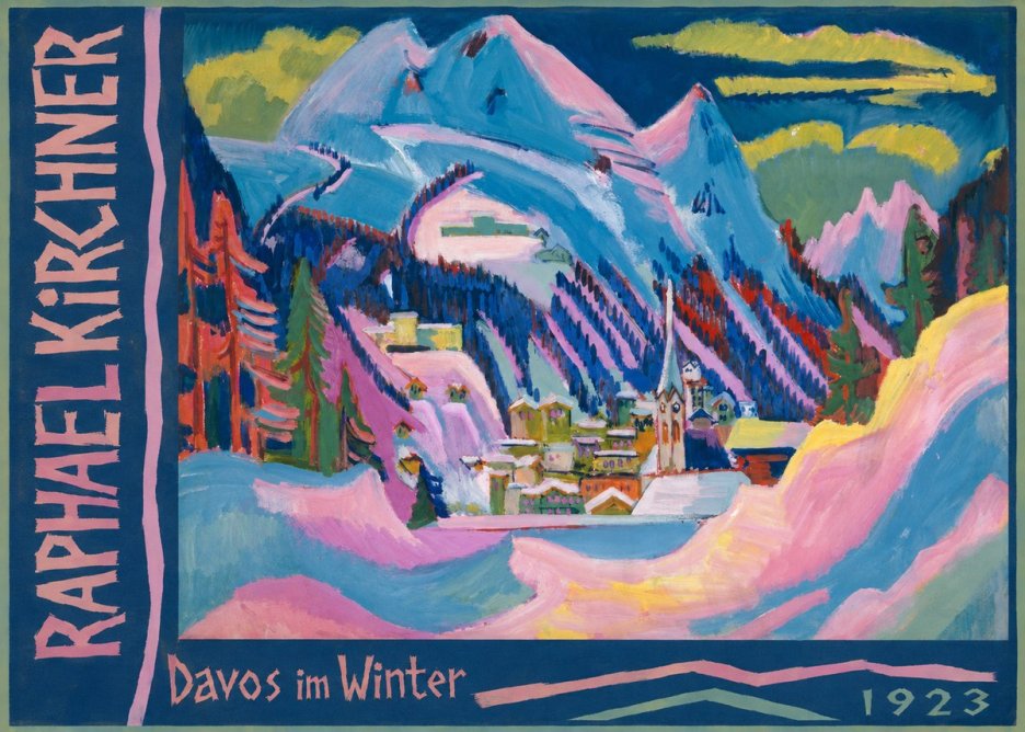Raphael Kirchner Davos Im Winter No2 - Affiche