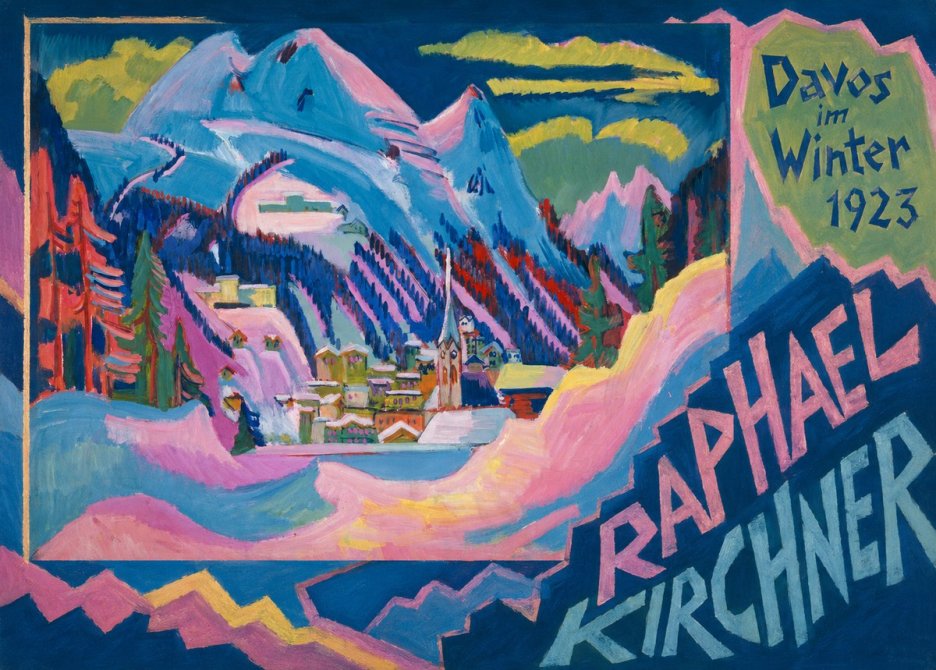 Raphael Kirchner Davos Im Winter No5 - Affiche