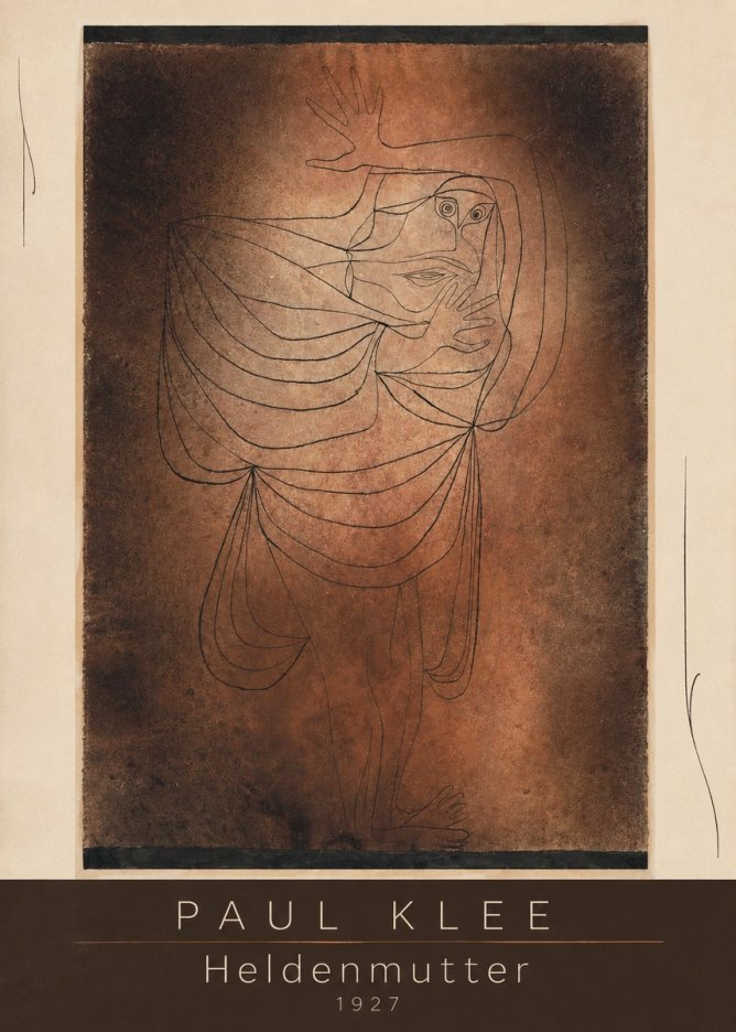 Paul Klee Heldenmutter No3 - Affiche