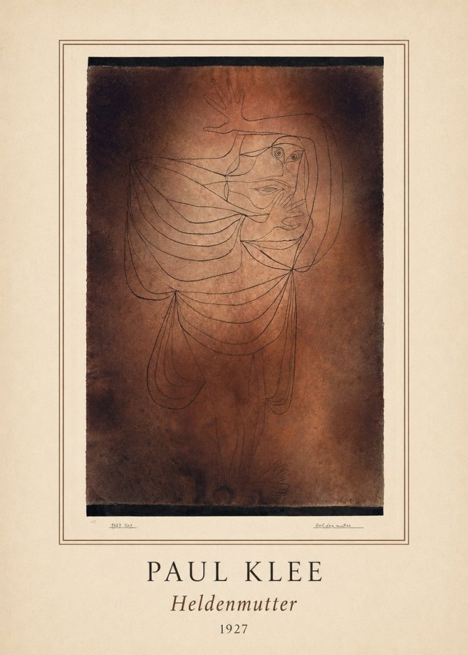 Paul Klee Heldenmutter No4 - Affiche