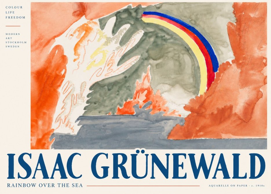 Isaac Grünewald Watercolor Composition No6 - Affiche