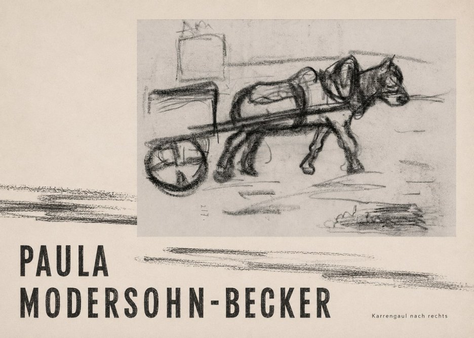 Paula Modersohn-Becker Karrengaul Nach Rechts No4 - Affiche