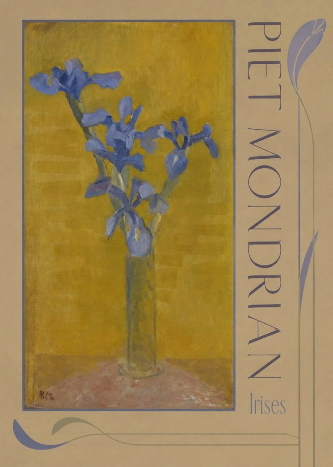 Piet Mondrian Irises No5 - Affiche