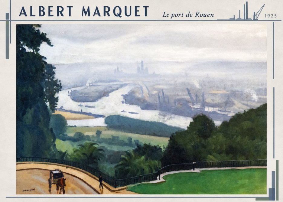 Albert Marquet Le Port De Rouen No3 - Affiche