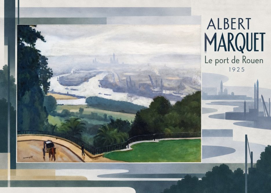 Albert Marquet Le Port De Rouen No5 - Affiche