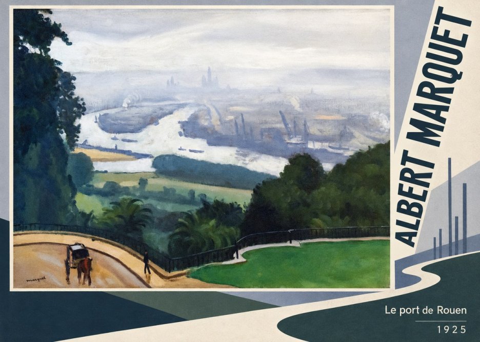 Albert Marquet Le Port De Rouen No6 - Affiche